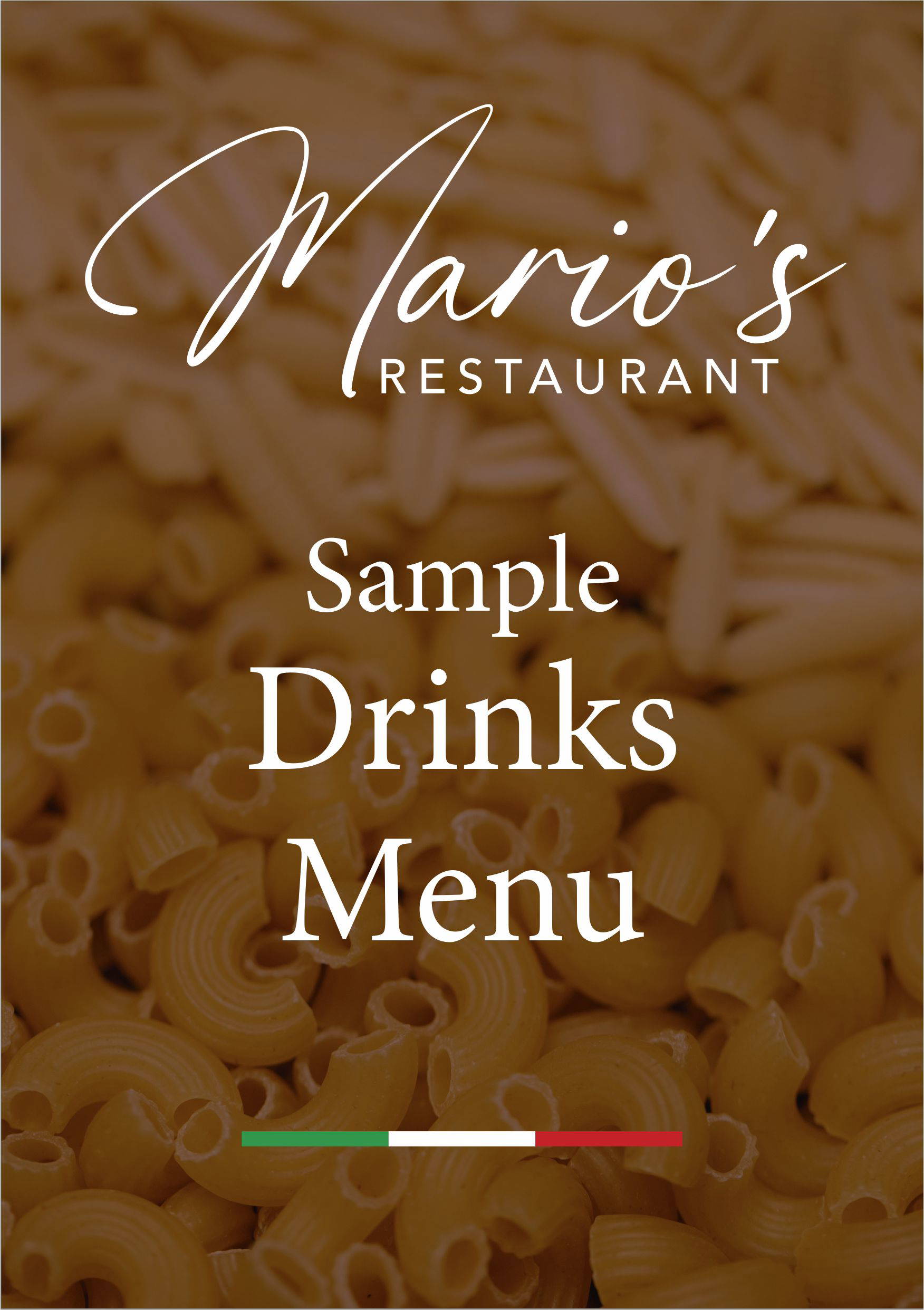 Marios Sample Drinks Menu Button